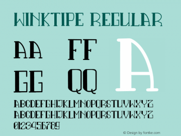 Winktipe Version 1.000;PS 001.001;hotconv 1.0.56 Font Sample