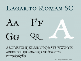 Lagarto-RomanSC Version 1.000;PS 001.000;hotconv 1.0.88;makeotf.lib2.5.64775图片样张