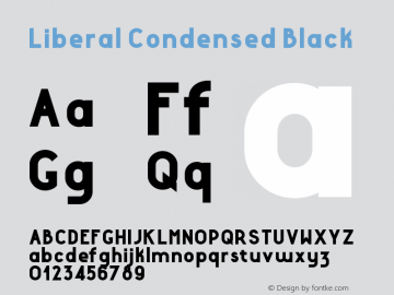 LiberalCondensed-Black Version 1.000 | wf-rip DC20180130 Font Sample