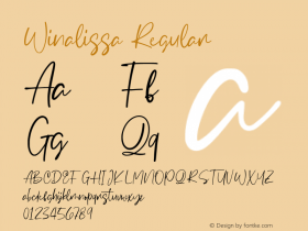 Winalissa  Font Sample