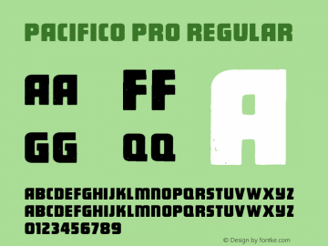 PacificoPro-Regular Version 1.001 2014 | wf-rip DC20140625图片样张