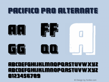 PacificoAlternatePro-Regular Version 1.001 2014 | wf-rip DC20140625图片样张