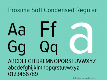 ProximaSoftCond-Regular Version 1.005 | w-rip DC20181225 Font Sample