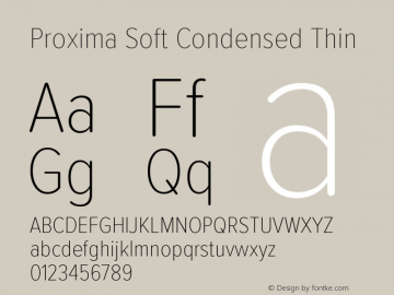 ProximaSoftCond-Thin Version 1.005 | w-rip DC20181225 Font Sample