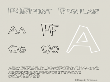 PORIfont Regular Altsys Fontographer 3.5  4/4/01图片样张