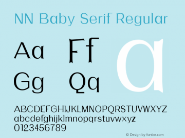 NN Baby Serif Version 1.002;Fontself Maker 3.5.1 Font Sample