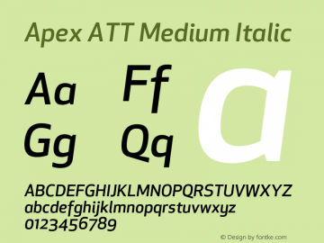 ApexATT-MediumItalic 1.300图片样张