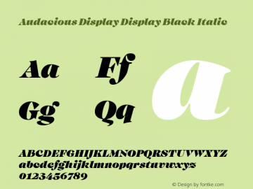 Audacious Display Black Italic Version 1.00图片样张
