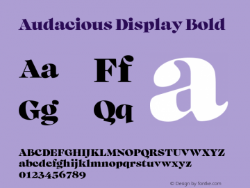 Audacious Display Bold Version 1.00图片样张