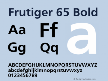 Frutiger-Bold 001.002 Font Sample