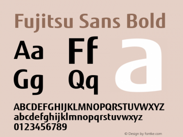 Fujitsu Sans Bold Version 1.00 Font Sample
