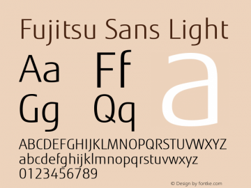 Fujitsu Sans Light Version 1.00 Font Sample