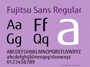 Fujitsu Sans Version 1.00 Font Sample