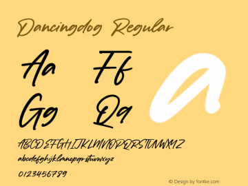 Dancingdog Version 1.00;June 28, 2020;FontCreator 11.5.0.2430 64-bit Font Sample