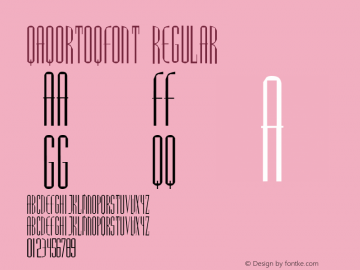 QAQORTOQfont Regular Altsys Fontographer 3.5  4/4/01图片样张
