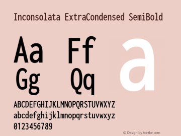 Inconsolata ExtraCondensed SemiBold Version 3.001图片样张