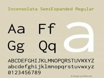 Inconsolata SemiExpanded Regular Version 3.001图片样张