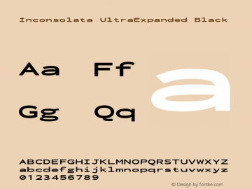Inconsolata UltraExpanded Black Version 3.001 Font Sample