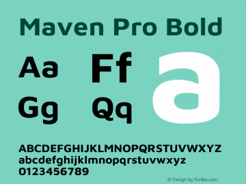 Maven Pro Bold Version 2.100 Font Sample