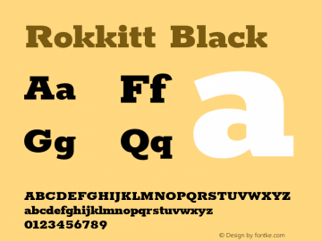 Rokkitt Black Version 3.102; ttfautohint (v1.8.1.43-b0c9) Font Sample