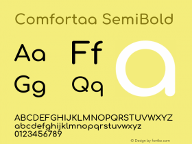 Comfortaa SemiBold Version 3.104; ttfautohint (v1.8.1.43-b0c9) Font Sample