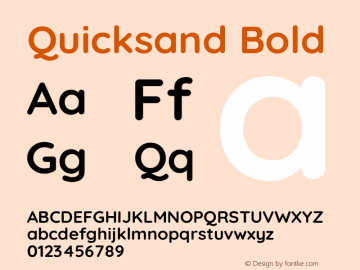 Quicksand Bold Version 3.004图片样张