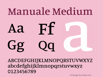 Manuale Medium Version 1.000; ttfautohint (v1.8.1.43-b0c9) Font Sample