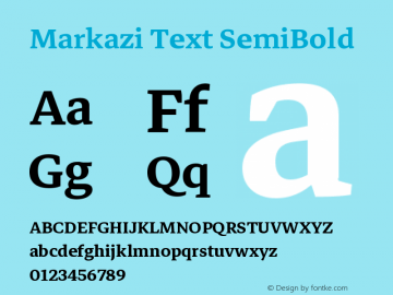 Markazi Text SemiBold Version 1.000图片样张