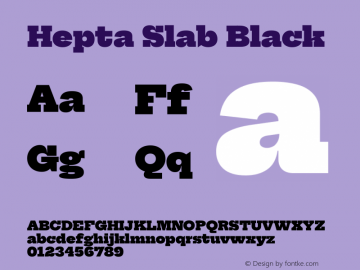 Hepta Slab Black Version 1.100 Font Sample