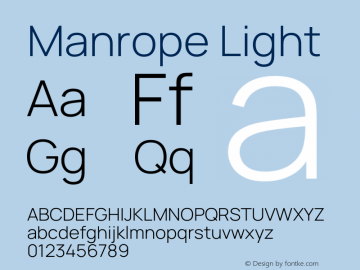 Manrope Light Version 4.501图片样张