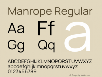 Manrope Regular Version 4.501 Font Sample