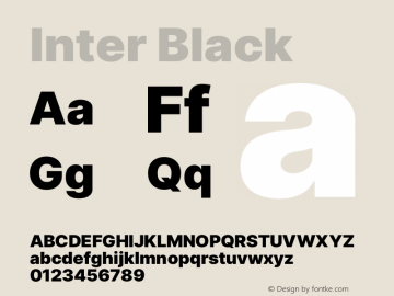 Inter Black Version 3.012;git-06b166889 Font Sample