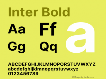 Inter Bold Version 3.012;git-06b166889 Font Sample