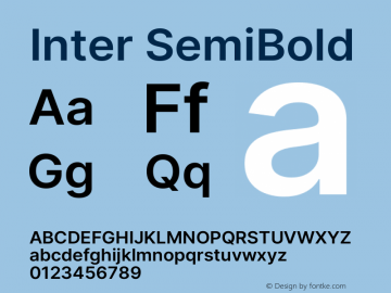 Inter SemiBold Version 3.012;git-06b166889 Font Sample