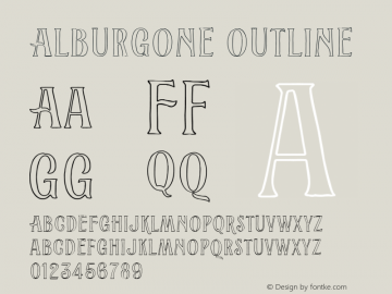 Alburgone Outline Version 1.002;Fontself Maker 3.5.1 Font Sample