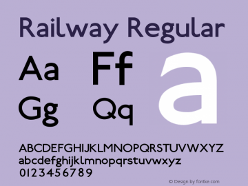 Railway Regular 1.000 Font Sample