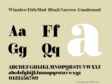 Winslow Title Mod Black Narrow Version 1.000;hotconv 1.0.109;makeotfexe 2.5.65596;com.myfonts.easy.kimmy.winslow-title.mod-black-narrow.wfkit2.version.5wrL Font Sample