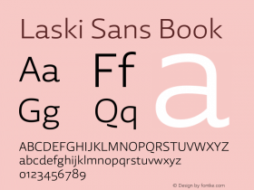 LaskiSans-Book Version 1.000;com.myfonts.easy.re-type.laski-sans.book.wfkit2.version.4yDR图片样张