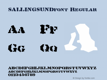 SALLINGSUNDfont Regular Altsys Fontographer 3.5  4/4/01图片样张