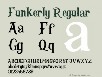 Funkerly 1.000 Font Sample