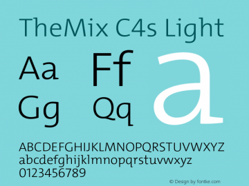 TheMixC4s-Light Version 2.000 Font Sample