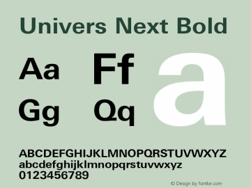 Univers Next Bold Version 1.10图片样张