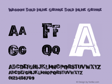 Wagoon Bold Inline Grunge Version 1.000 Font Sample