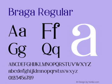 Braga Version 1.006;Fontself Maker 3.4.0 Font Sample