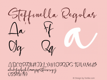 Steffinella Version 1.00;May 18, 2020;FontCreator 12.0.0.2567 64-bit图片样张