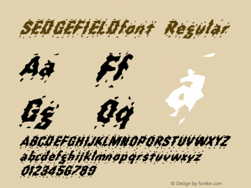 SEDGEFIELDfont Regular Altsys Fontographer 3.5  4/4/01图片样张
