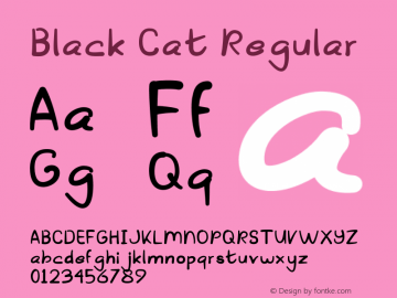 Black Cat Version 1.001;Fontself Maker 3.5.1图片样张