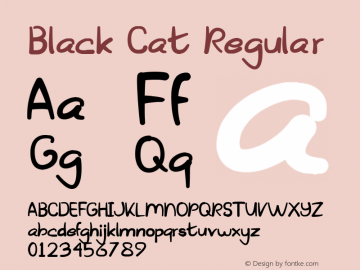 Black Cat Version 1.001;Fontself Maker 3.5.1图片样张