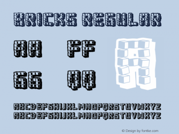Bricks Regular Version 1.000 Font Sample