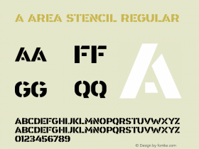 Area Stencil Version 001.000 Font Sample